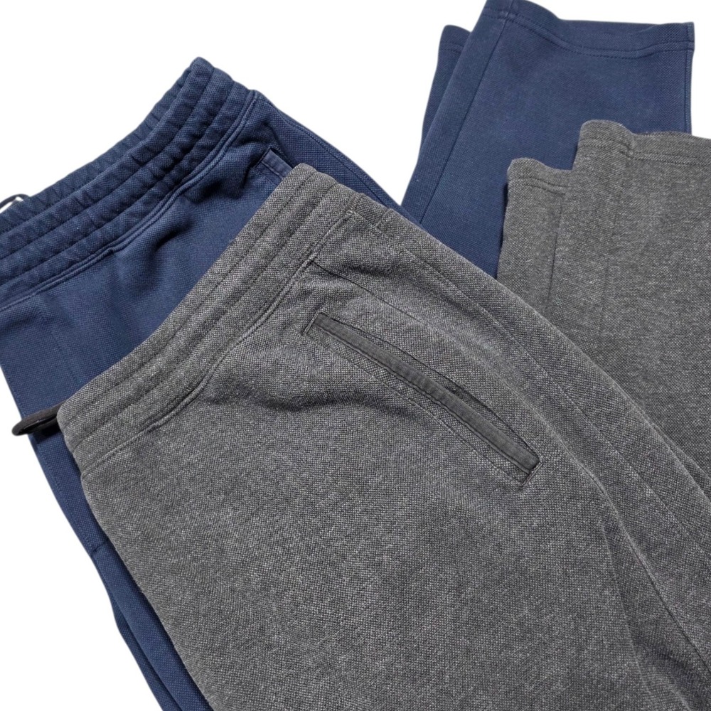Lands' End XL 40-42 Women's Crop Sweatpants Lounge Pants Bundle of 2 Blue & Gray